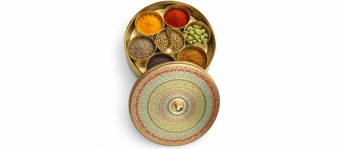 Rangoli Design Masala Box 9"