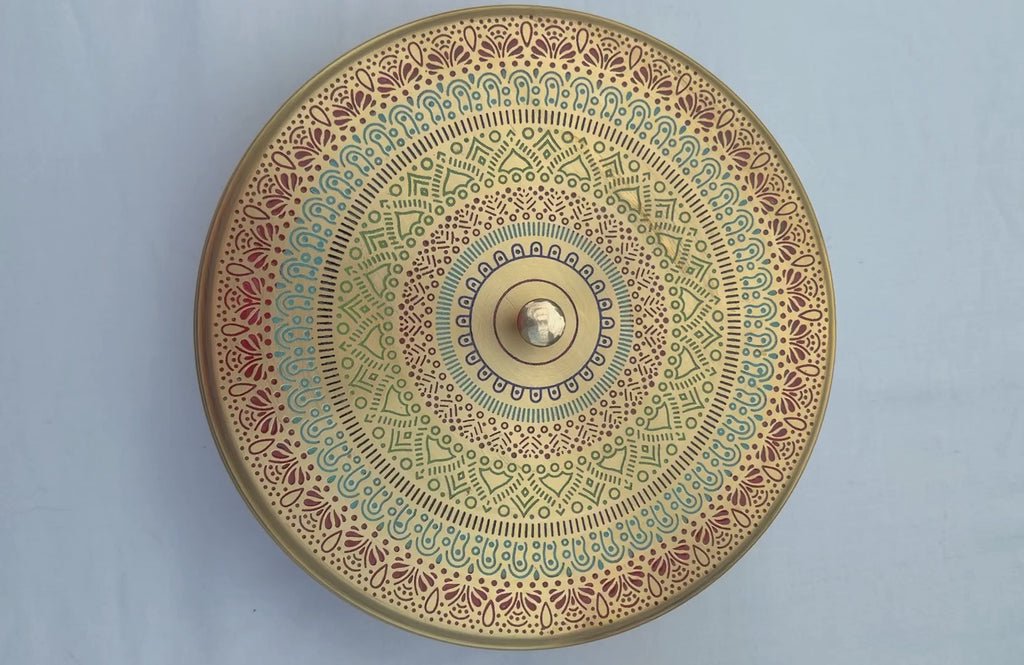 Rangoli Design Masala Box 9"